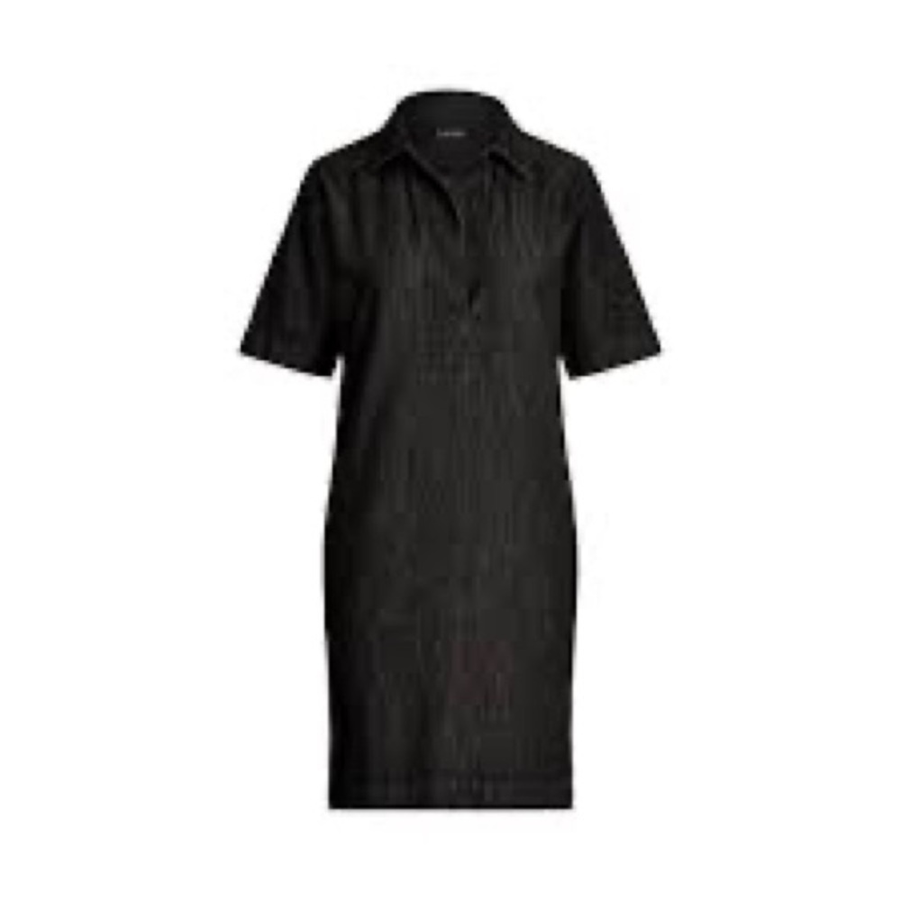Lauren Ralph Lauren Black Label Denim Chambray Shift Dress Black Size Large